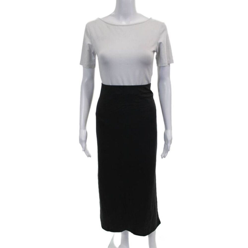 Monki Womens Straight Pencil Midi Skirt Black Size S